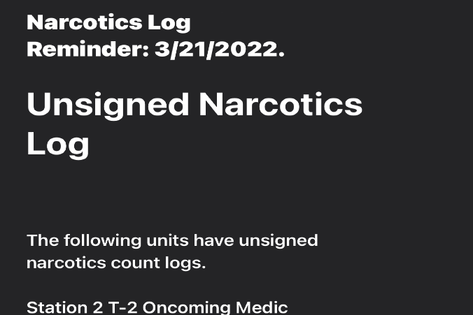PhaRmLogs Narcotics Tracking