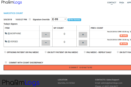 PhaRmLogs Controlled Substance Tracking